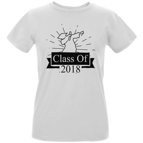 Dabbing Graduate Class Of 2018 Outline Womens Organic T Shirt White LG