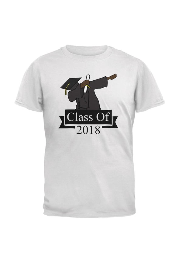 Dabbing Graduate Graduation Class Of 2018 Mens T Shirt White SM