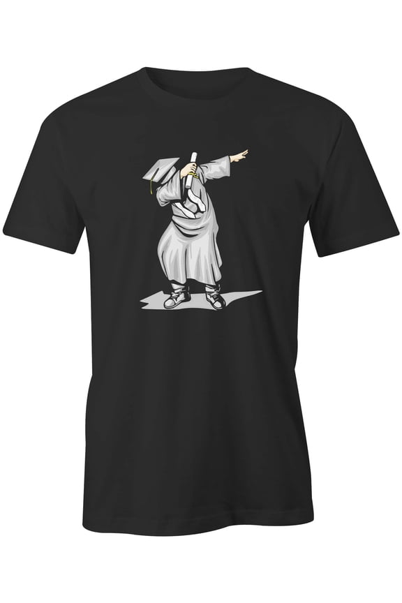 Dabbing Graduate T-Shirt | Senior Class Black Tee Gift