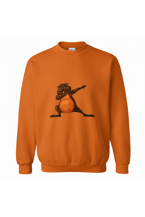 Dabbing Groundhog Cute Marmot Groundhog Day Celebration Sweatshirt, up to size 5XL