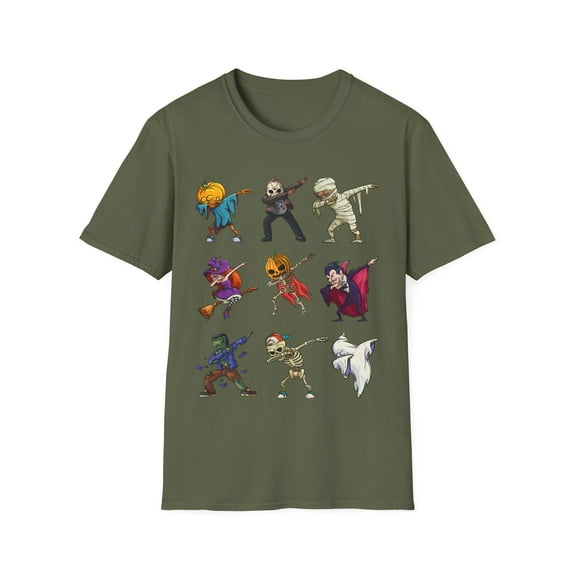 Dabbing Halloween Funny Pumpkin Ghost Witch For Men Women TShirt