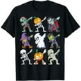 thumbnail image 1 of Dabbing Halloween Skeleton Zombie Pumpkin Mummy T-Shirt – Boys Scary Costume Tee, 1 of 4