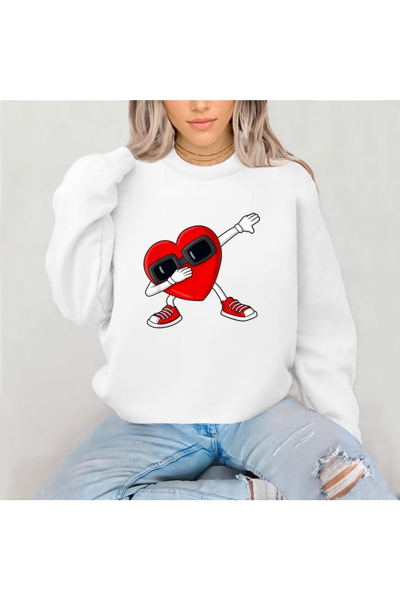 Dabbing Heart Unisex T-Shirt/Sweatshirt/Hoodie - Valentine's Day Dance Gift for Boys and Girls