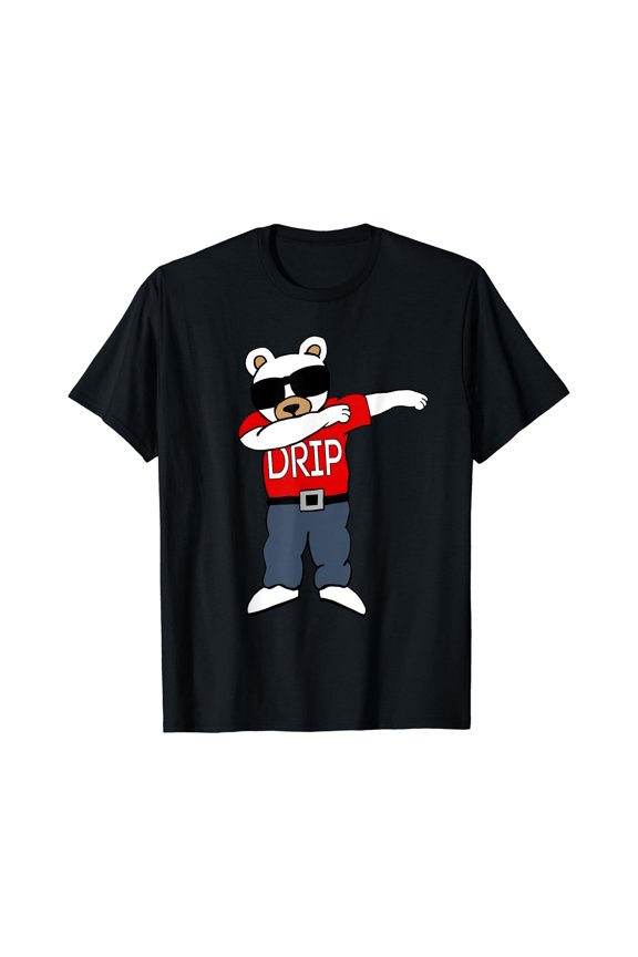 Dabbing Hip Bear Drip T-Shirt , Vintage T-Shirt