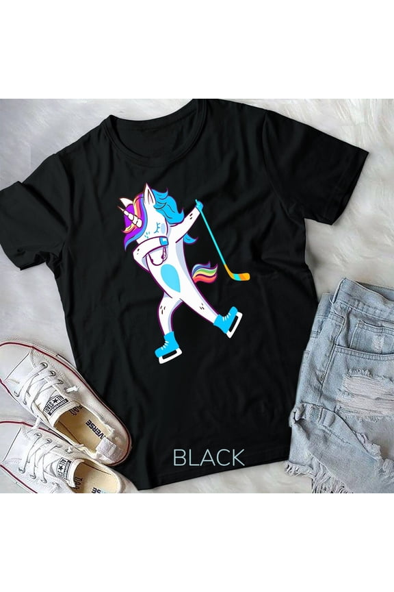 Dabbing Hockey Puck Shirt Hockey Dab Squad Boys Girls Gifts Unisex T-shirt