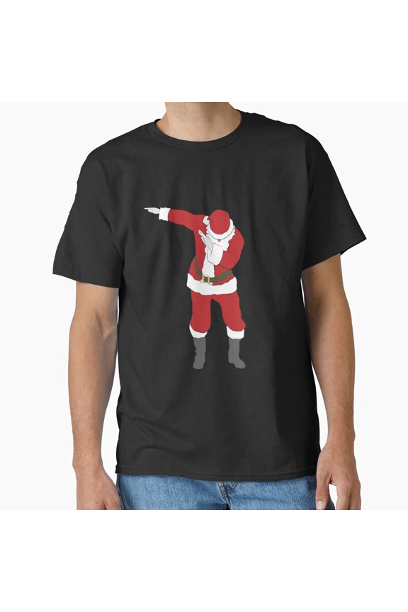 Dabbing Holiday Hero Retro Festive Fun Winter Graphic Style Unisex T-Shirt, up to size 5XL