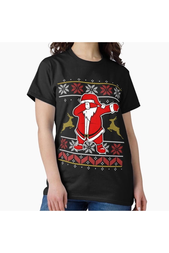 Dabbing Jolly Viral Trend Ugly Christmas Dance Funny Gift Unisex T-Shirt, up to size 5XL