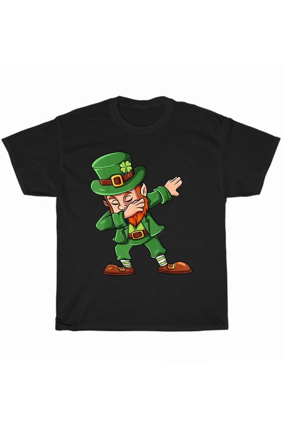 Dabbing Leprechaun Shamrock St Patricks Day Irish Dab Dance Funny Unisex T-Shirt, up to size 5XL
