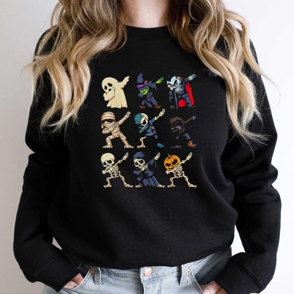 Dabbing Monsters Lazy Halloween Costume, Werewolf Pumpkin - New Arrival SW20233 Unisex Sweatshirt, Up to Size 5XL