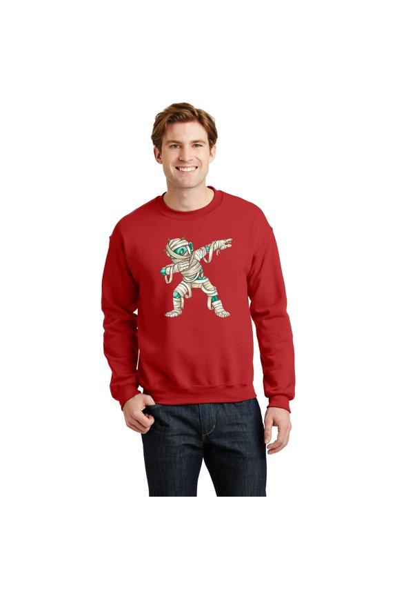 Dabbing Mummy Halloween Costume, Funny Creepy Dance Graphic Tee - Comfortable Fit SW19922 Unisex Sweatshirt, Up to Size 5XL