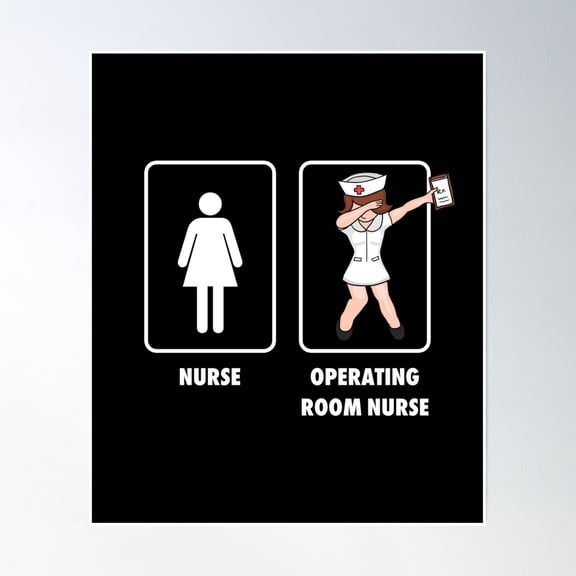 Dabbing Operating Room Nurse Medical Profession Health Care Professional Medicine Career Poster Wall Art, Modern Wall Decor, 8x12 UNFRAMED
