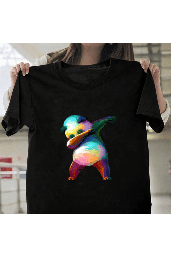 Dabbing Panda Bear Bamboo Animal Dance Internet Trend Meme Art Unisex T-Shirt, up to size 3XL.