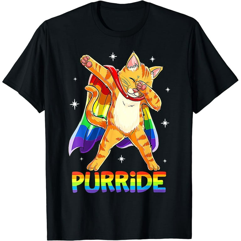 Dabbing Purride Cat Gay Pride Lgbt Rainbow Flag T Shirt Dab Dabbing Purride Cat Gay Pride Lgbt Rainbow Flag T Shirt Dab