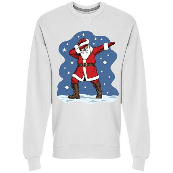 Dabbing Santa Claus Sweatshirt Men -Image by Shutterstock, Male Large