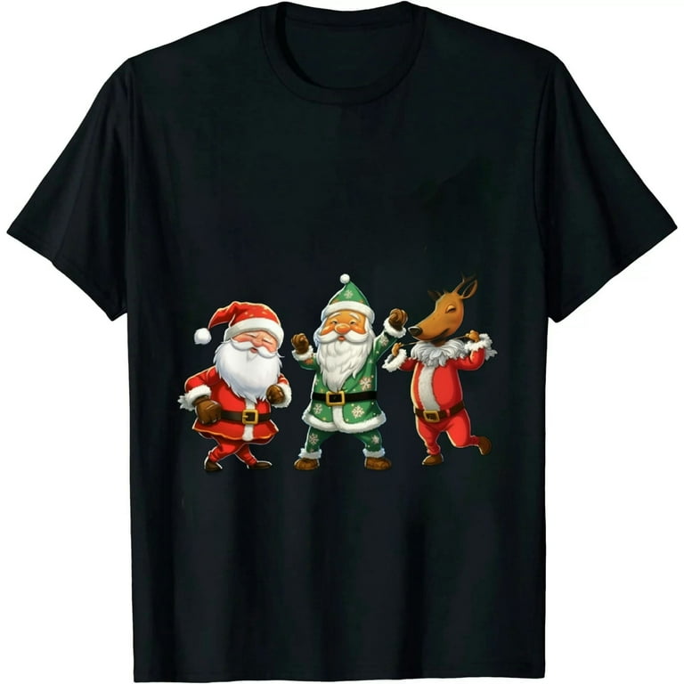 Dabbing Santa Claus And Friends Christmas Boys Girls T-Shirt Dabbing Santa Claus And Friends Christmas Boys Girls T-Shirt