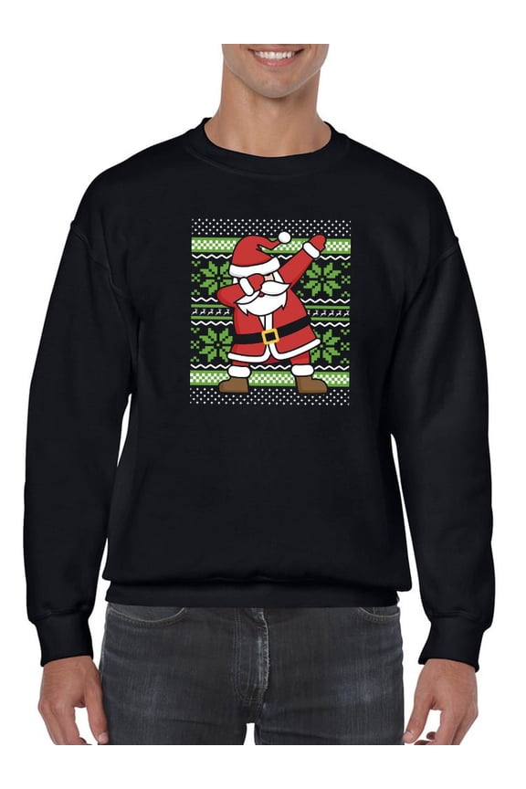 Dabbing Santa Men Sweatshirt, Male Medium