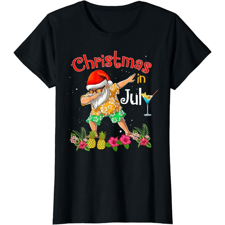 Dabbing Santa T Shirt Christmas In July Kids Hawaiian Xmas Dabbing Santa T Shirt Christmas In July Kids Hawaiian Xmas