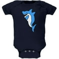 thumbnail image 1 of Dabbing Shark Soft Baby One Piece Navy 0-3 M, 1 of 1