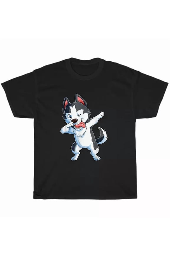 Dabbing Siberian Husky Dab Dance T-Shirt Dog Puppy Lover Unisex Tee Gift, Vintage Birthday Gift