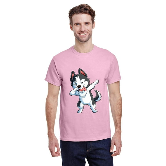 Dabbing Siberian Husky Dog Lover Funny Dab Dance Gift Unisex T-Shirt, for men & women, up to size 5XL