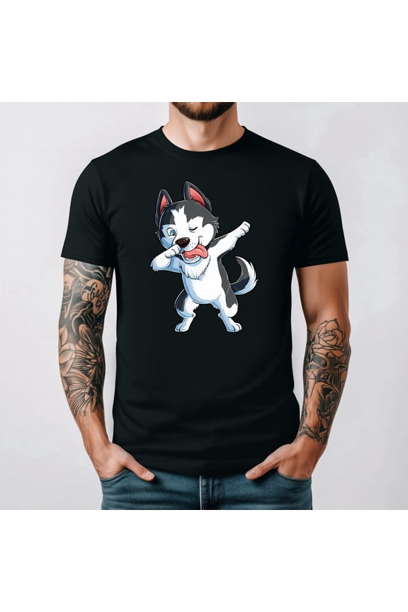 Dabbing Siberian Husky Dog Lover Funny Dab Dance Kids T-shirt up to size 5XL