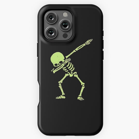 Dabbing Skeleton Dab Hip Hop Skeleton Dabbin Glow Effect Phone Case for iPhone 16 15 14 13 12 11 Pro Max M5911126