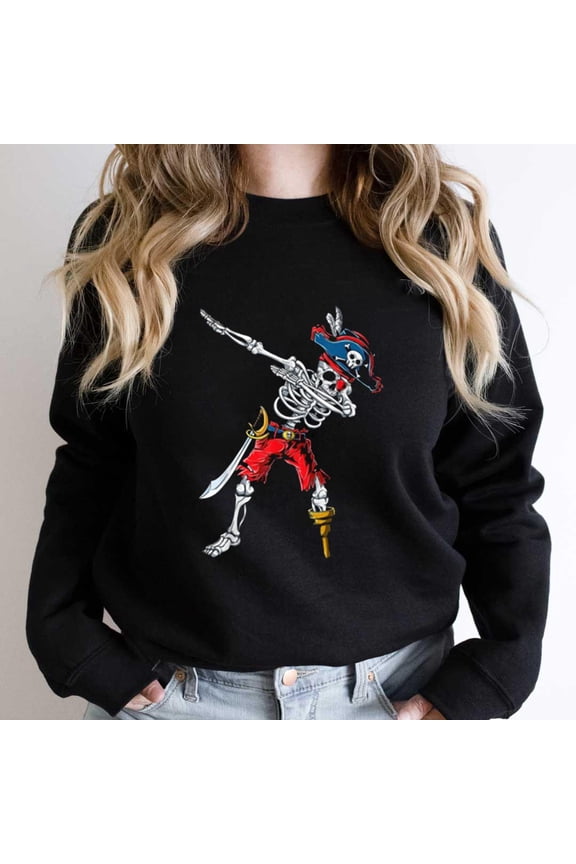 Dabbing Skeleton Head Funny Graphic Tee, Skeleton Head Dab Dance SW18453 Unisex Sweatshirt, Up to Size 5XL
