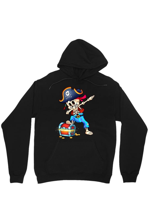 Dabbing Skeleton Pirate Funny Graphic Halloween Dab Dance Creepy Costume - Must-Have M7554 Unisex Hoodie, Up to Size 5XL