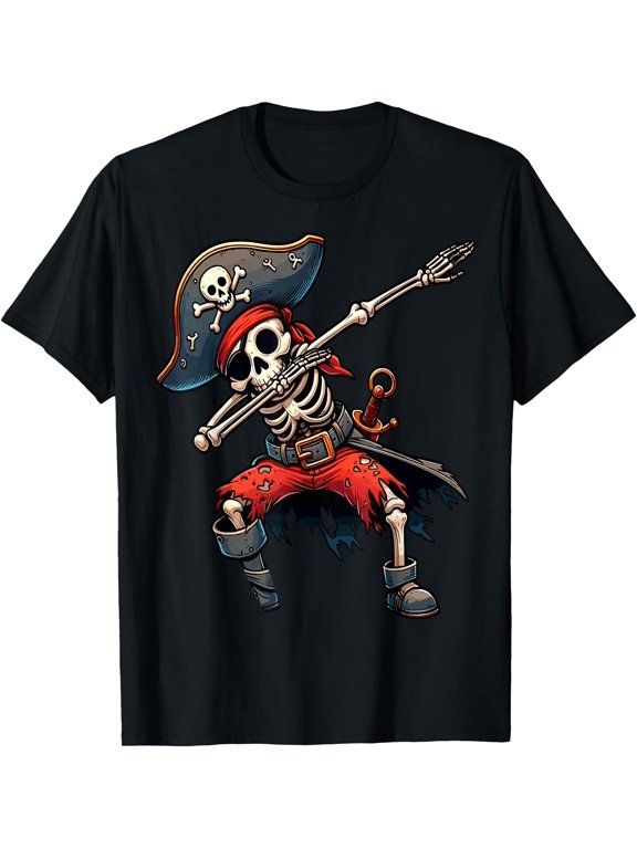 Dabbing Skeleton Pirate T-Shirt