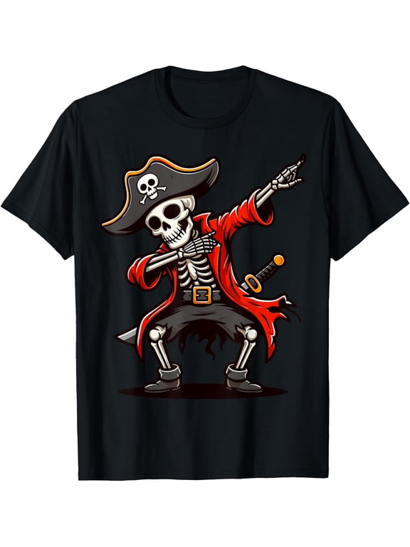 Dabbing Skeleton Pirate T-Shirt