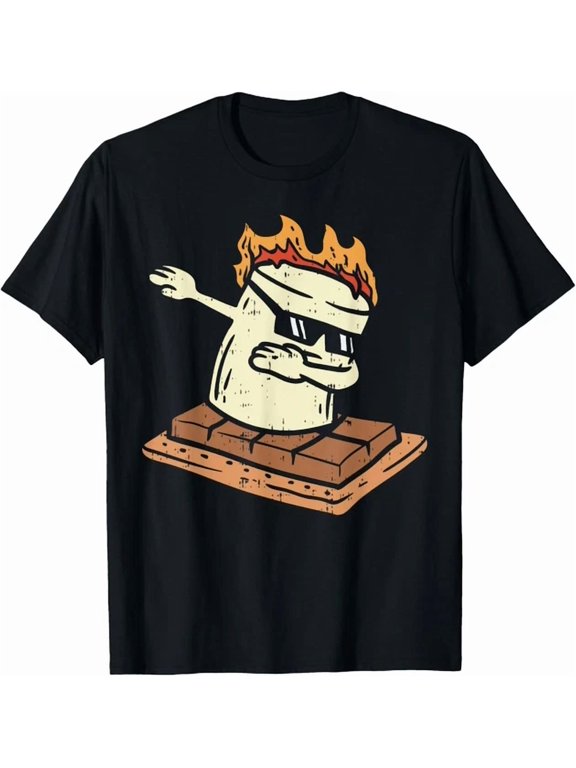 Dabbing Smore Marshmallow Dab Dance Camping Camper Cute Gift Event Outfit With A Graphic Theme T-Shirt, Size S-5XL