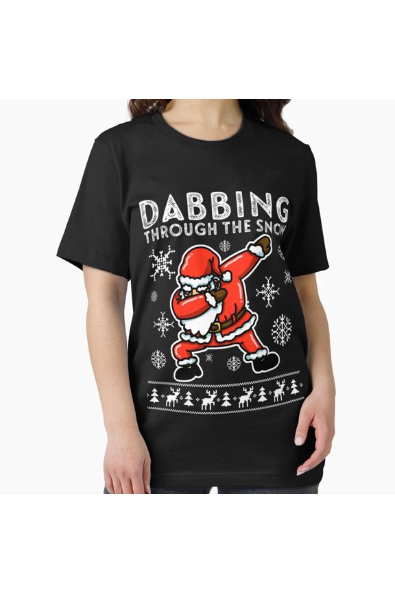 Dabbing Snow Crew Spreads Festive Christmas Winter Dance Energy Unisex T-Shirt, up to size 5XL