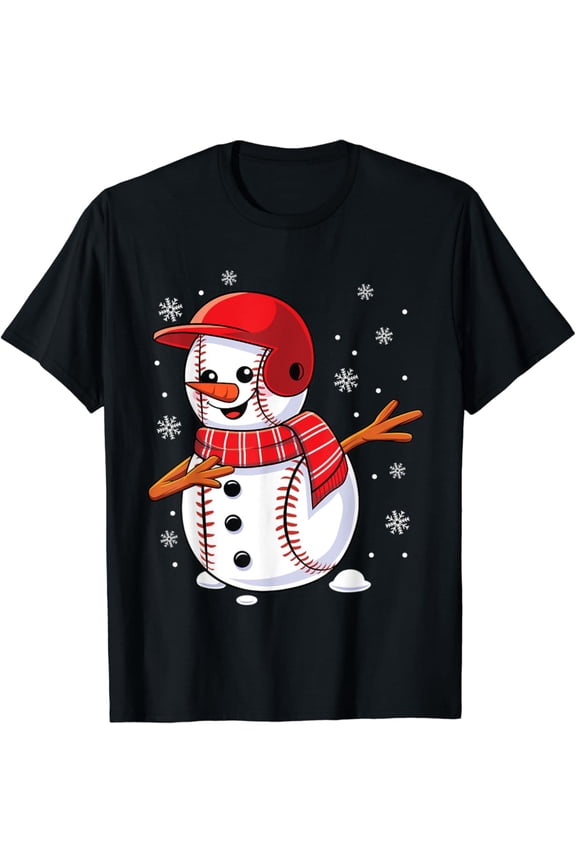 Dabbing Snowman Baseball Dab Dance Boys T-Shirt Tshirt All Size S-5XL