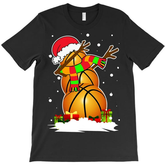 Dabbing Snowman Basketball Ball Saint Nicholas Christmas Pajama Xmas Themed Fun - Everyday Gift G33105 Unisex T-Shirt, Up to Size 5XL