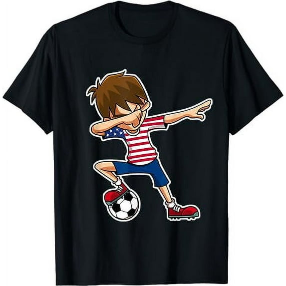 Dabbing Soccer Boy USA Shirt United States Boys Youth T-Shirt