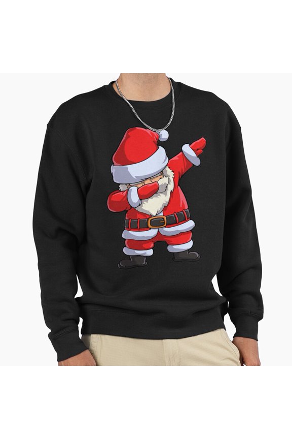 Dabbing St. Nick Claus Christmas Funny Dab Retro Aesthetic Graphic Vintage Unisex Sweatshirt G2821, Up to Size 5XL