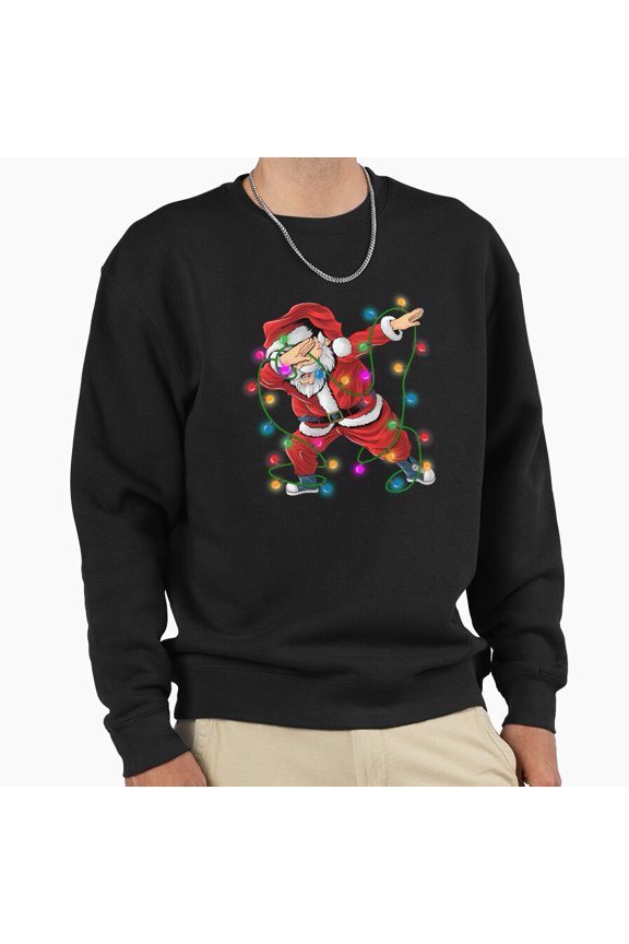 Dabbing St. Nick Claus Christmas Gift Unisex Sweatshirt Funny Retro Vintage Holiday Graphic G5229, Up to Size 5XL