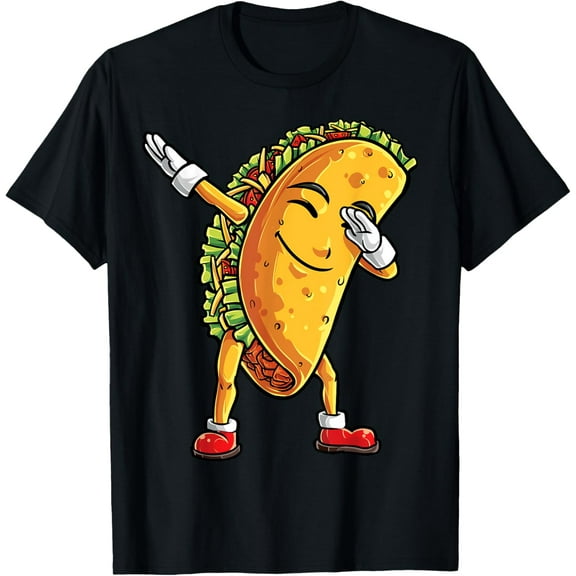 Dabbing Taco Cinco de Mayo Funny Boys Men Mexican Food Dab T-Shirt Tops Tee