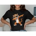 thumbnail image 1 of Dabbing Tiger T Shirt, Cool Cat T Shirt, Funny Animal Tee, Trending T Shirt, Gift Idea, Cartoon Tiger Shirt, Trendy Tee, 1 of 2