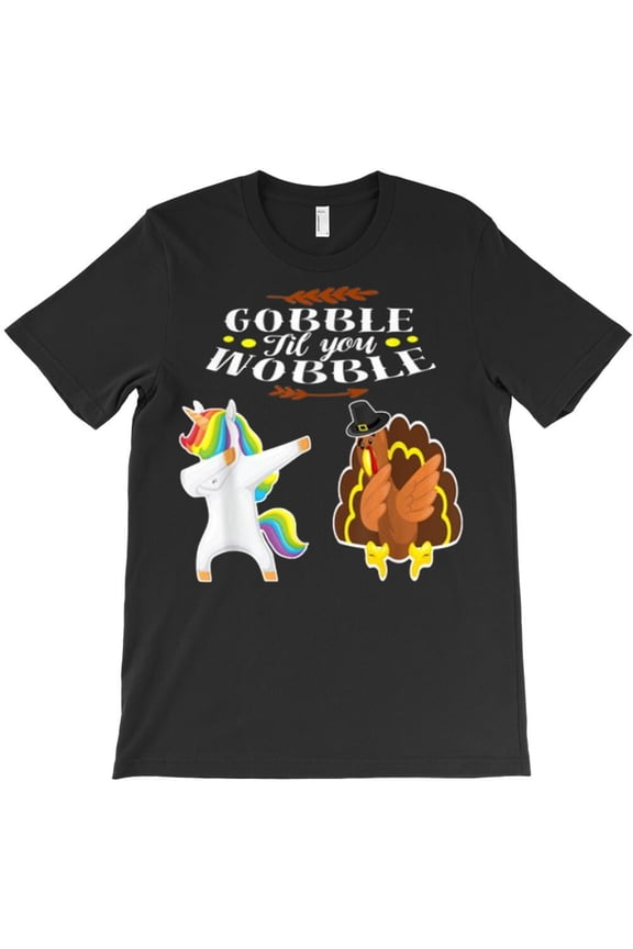 Dabbing Turkey And Unicorn Gift Gobble, Funny Holiday Magical G5819 Unisex T-Shirt, Up to Size 5XL