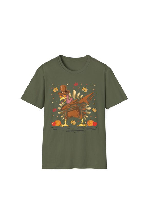 Dabbing Turkey Thanksgiving Dinner Pumpkin Autumn Fall TShirt
