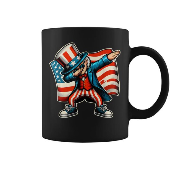 Dabbing Uncle Sam Boys American Usa Flag 4Th Of July Uncle Coffee Mugs