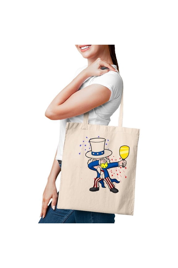 Dabbing Uncle Sam Pickleball 4Th Of July Independence Day Tote Bag