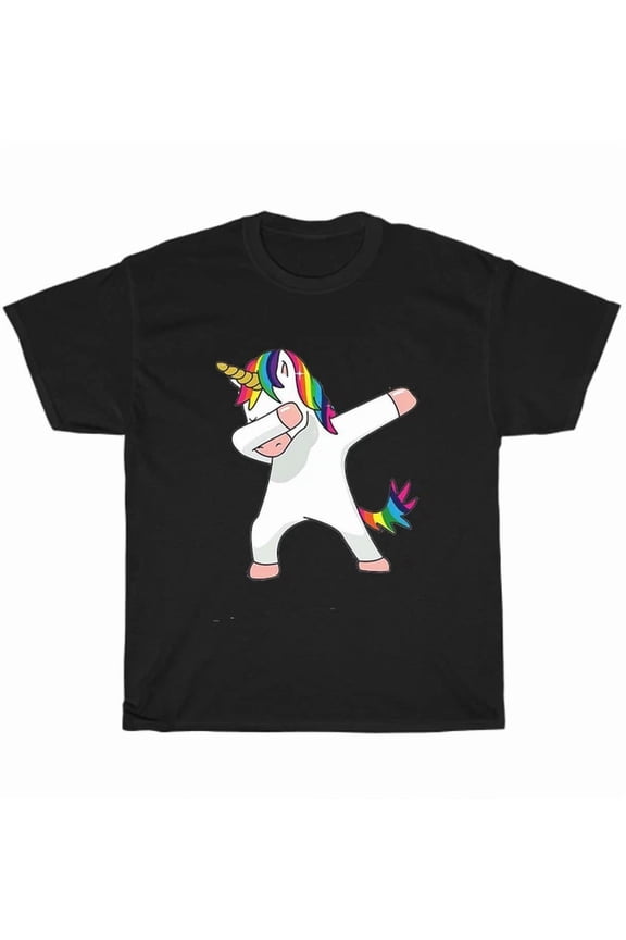 Dabbing Unicorn Dab Dance Unicorn Lover T-Shirt Unisex Tee Gift S-5XL New, Unisex T-Shirt