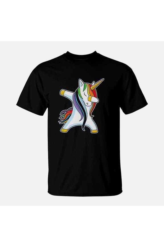 Dabbing Unicorn Girls Kids Women Rainbow Unicorns TShirt