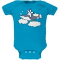 thumbnail image 1 of Dabbing Unicorn Riding Shark In The Sky Soft Baby One Piece Turquoise 12-18 M, 1 of 1