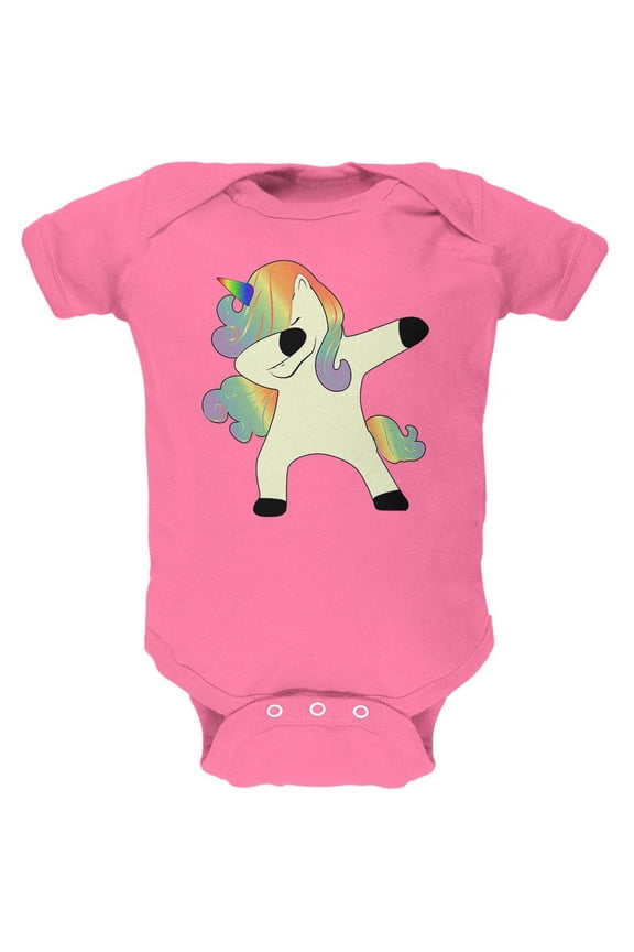 Dabbing Unicorn Soft Baby One Piece