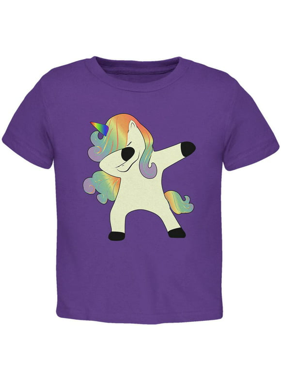Dabbing Unicorn Toddler T Shirt Purple 2T