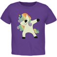 thumbnail image 1 of Dabbing Unicorn Toddler T Shirt Purple 3T, 1 of 1
