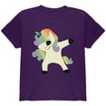 thumbnail image 1 of Dabbing Unicorn Youth T Shirt Purple YSM, 1 of 1